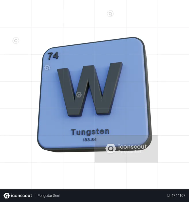 Tungsten  3D Illustration