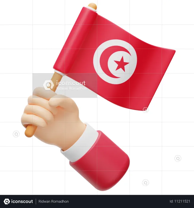 Tunisia Flag Flag 3D Icon