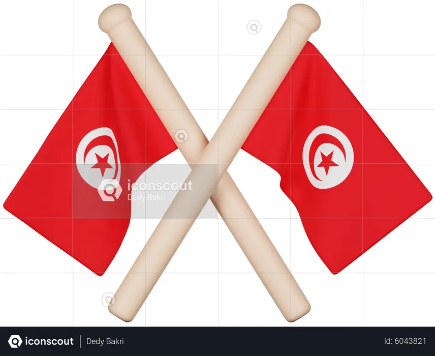 Tunisia Flag Flag 3D Icon
