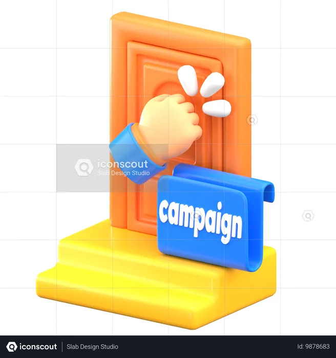 Tür-zu-Tür-Kampagne  3D Icon