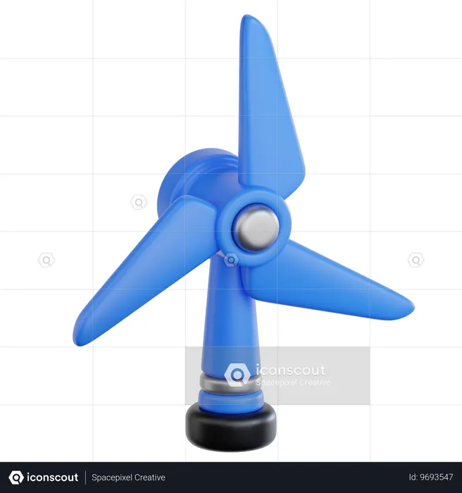 Turbina de vento  3D Icon