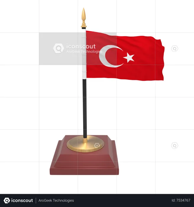 Türkei Flagge Flag 3D Icon