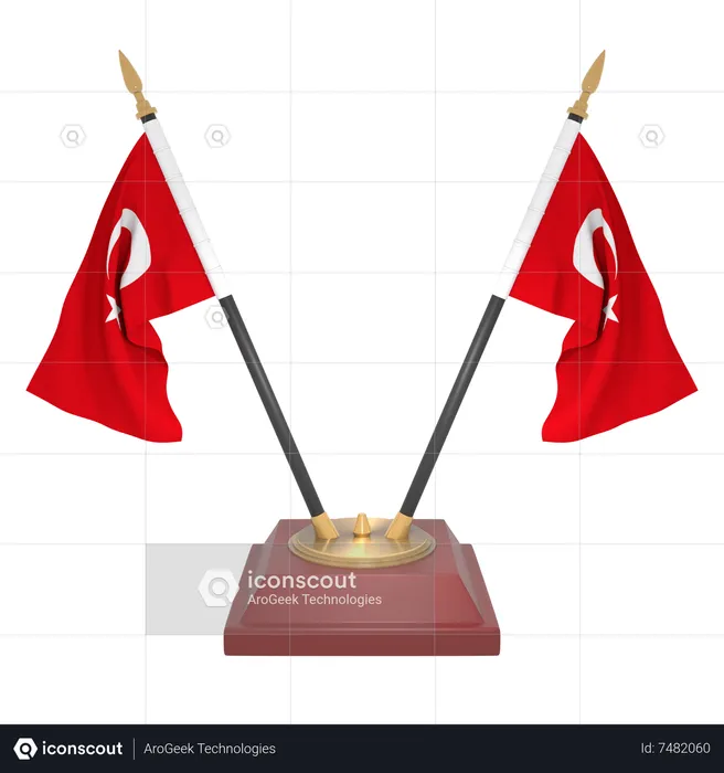 Turkey Flag 3D Icon