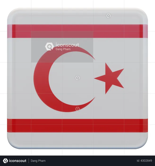 Türkische Republik Nordzypern Flagge Flag 3D Flag