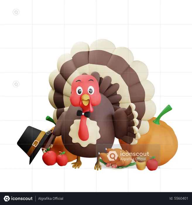 Turkish Chicken  3D Icon