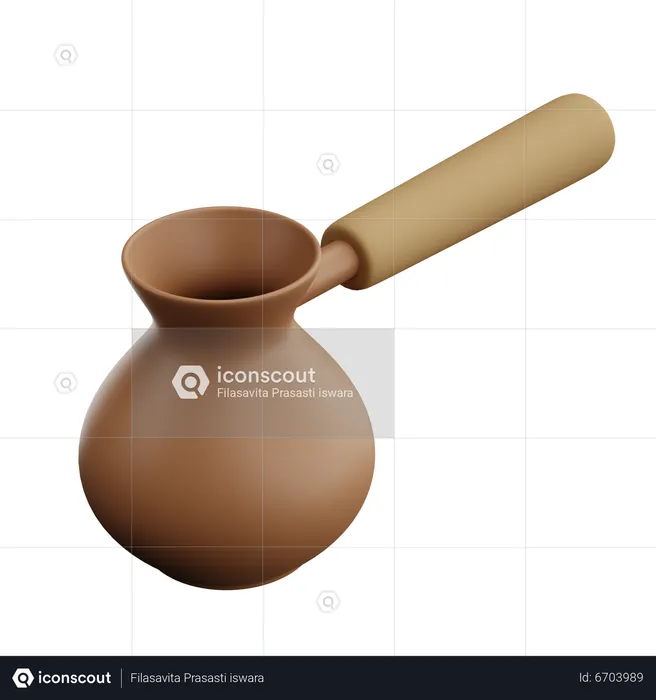 Turkish Coffee Pot  3D Icon
