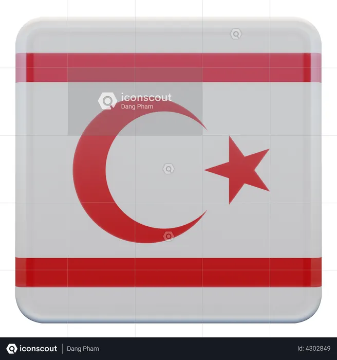 Turkish Republic of Northern Cyprus Flag Flag 3D Flag