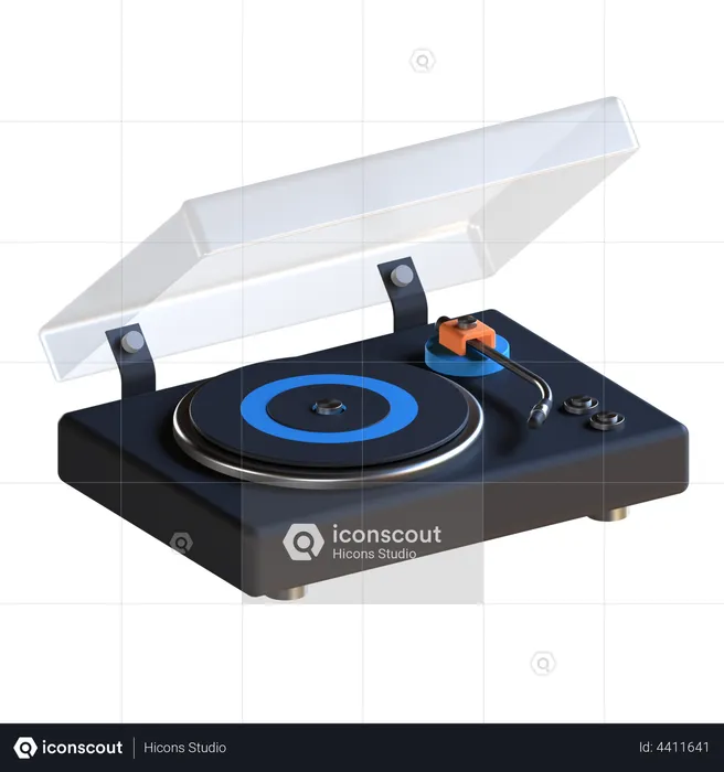 Turntable  3D Illustration