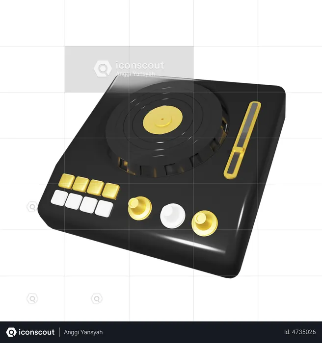 Turntable  3D Illustration