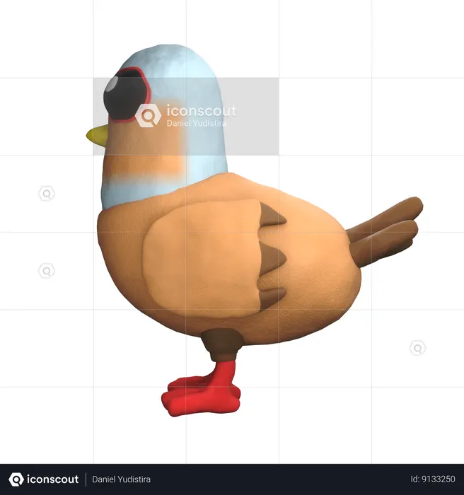 Turtle Dove  3D Icon