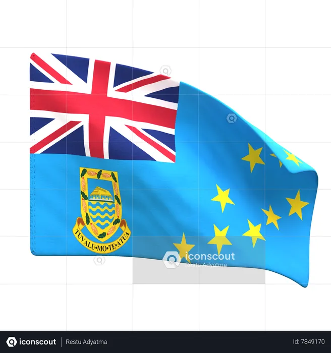 Tuvalu Flag Flag 3D Icon