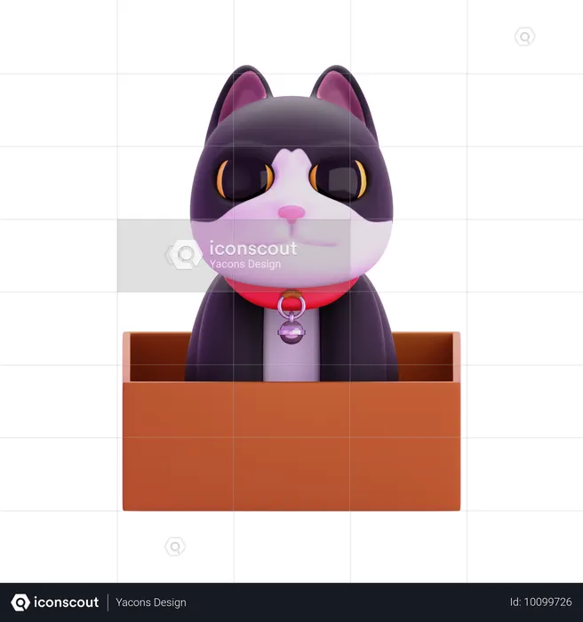 Tuxedo Cat  3D Icon