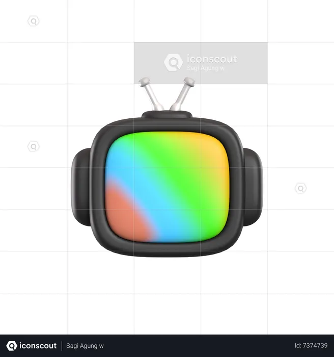 Tv  3D Icon