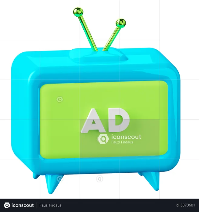 Tv Monitor  3D Icon