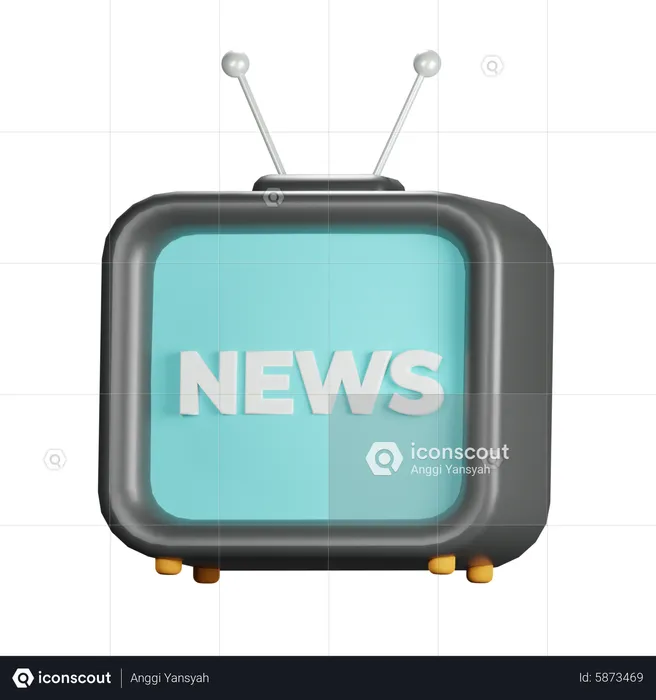 Tv News  3D Icon