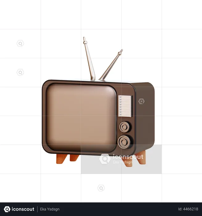 Televisão retrô  3D Illustration