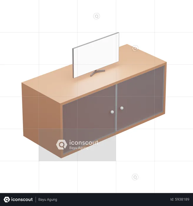 Tv Table  3D Icon