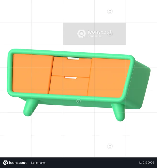 Tv Table  3D Icon