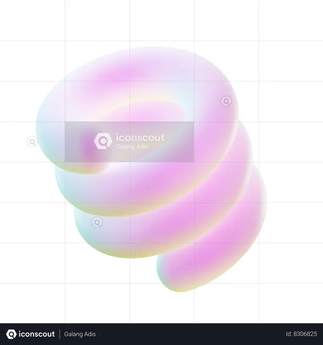 Twist Abstract Shape  3D Icon