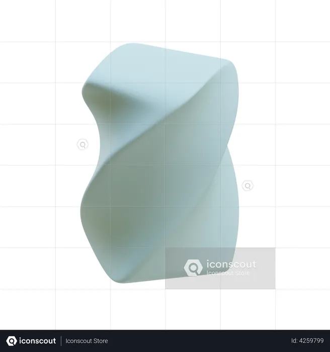 Twisted Cuboid  3D Illustration