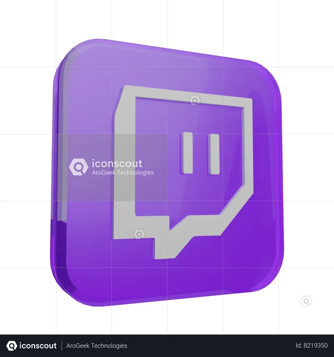 Twitch Logo 3D Icon