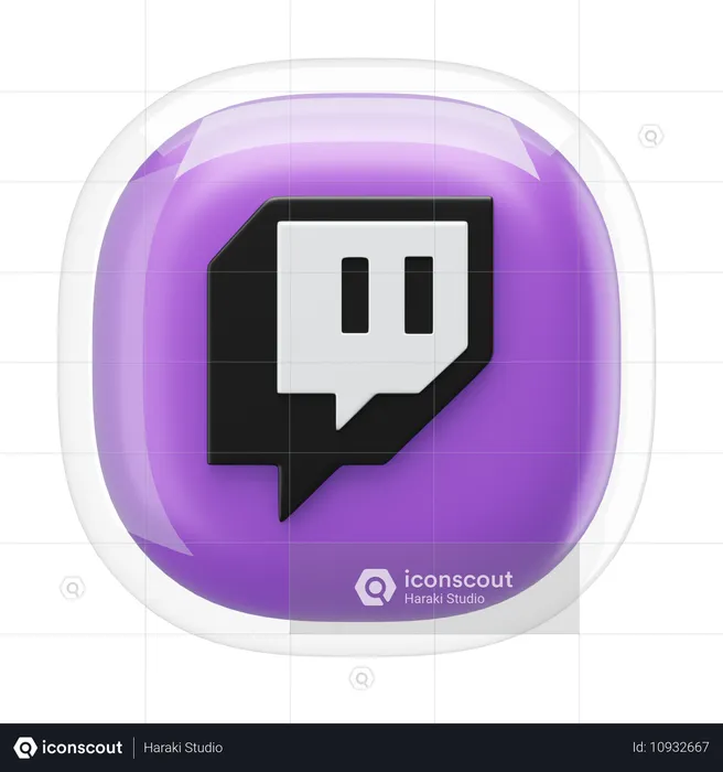 Twitch Logo 3D Icon