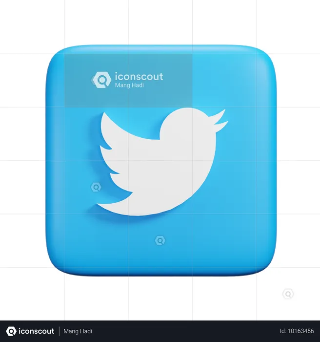 Twitter Logo 3D Icon