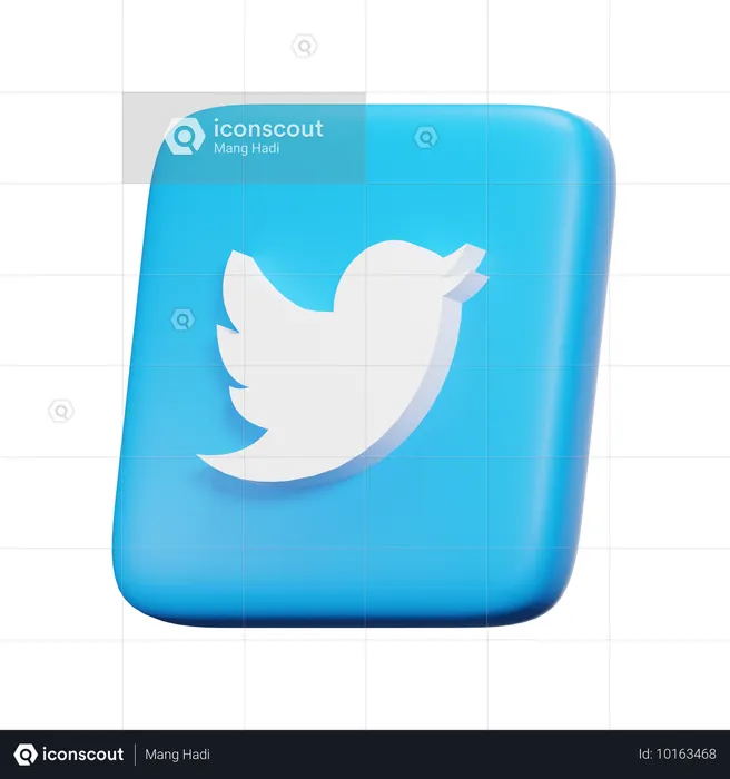 Twitter Logo 3D Icon