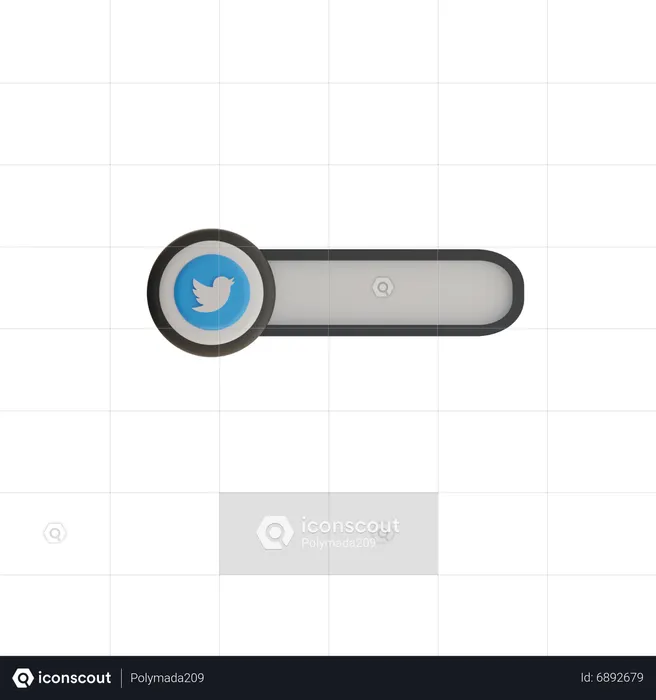 Twitter Logo 3D Icon