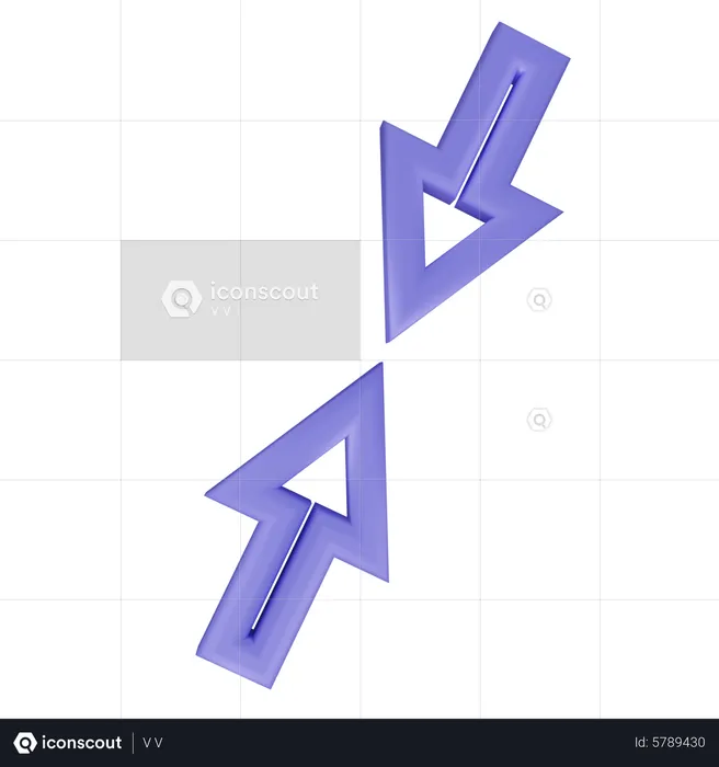 Two Arrows  3D Icon