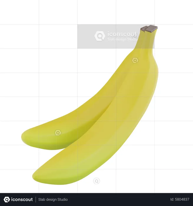 Two Bananas  3D Icon