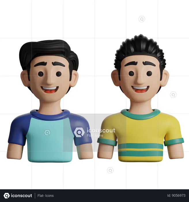 Two Brothers  3D Icon