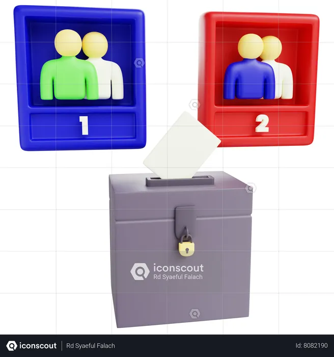 Two Candidate  3D Icon