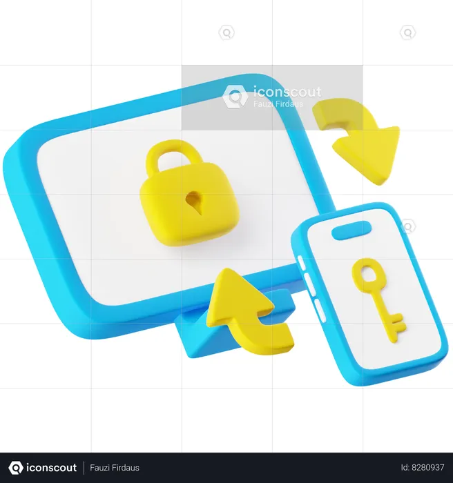 Two Factor Authentication  3D Icon