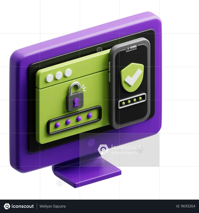 Two Factor Authentication  3D Icon