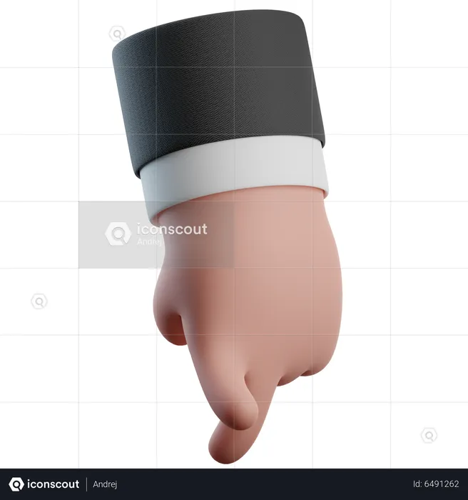 Two fingers walking hand gesture  3D Icon
