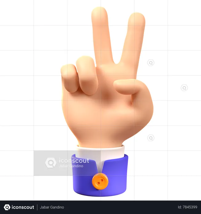 Two Hand Gesture  3D Icon