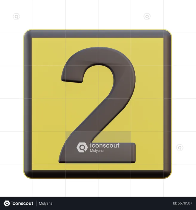 Two Number  3D Icon