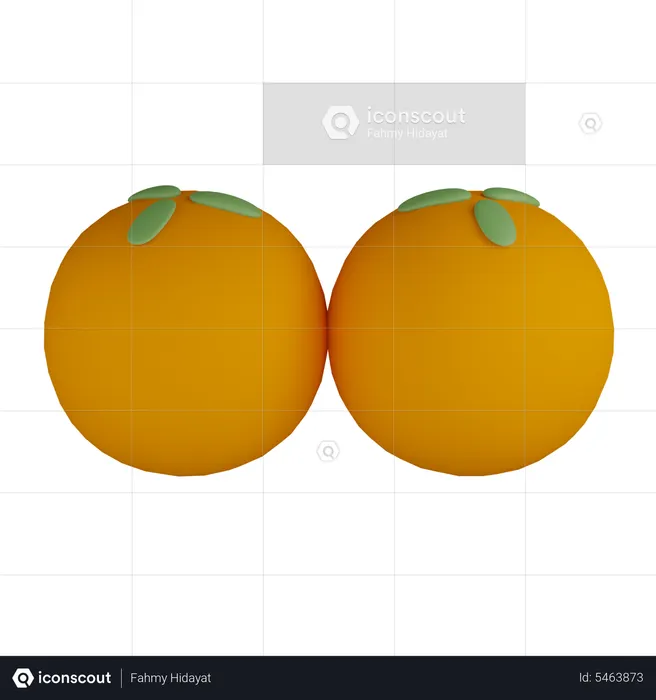 Two Piece Laddu  3D Icon