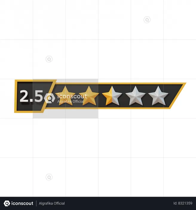 Two Point Five Star  3D Icon