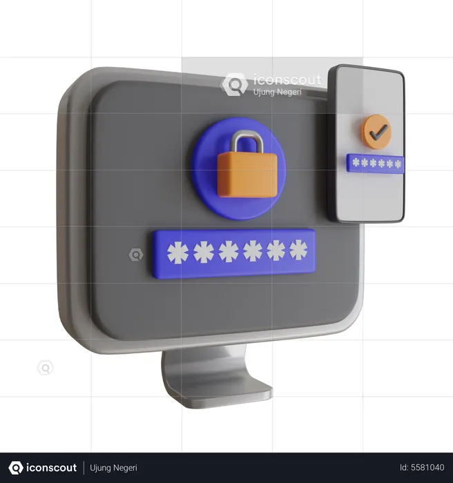 Two Step Verification  3D Icon