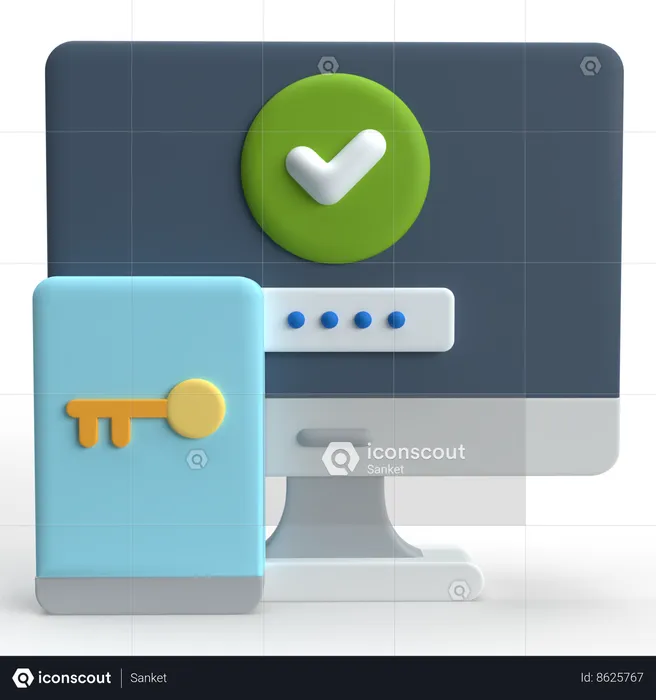 Two Step Verification  3D Icon