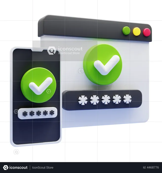 Two Step Verification  3D Icon