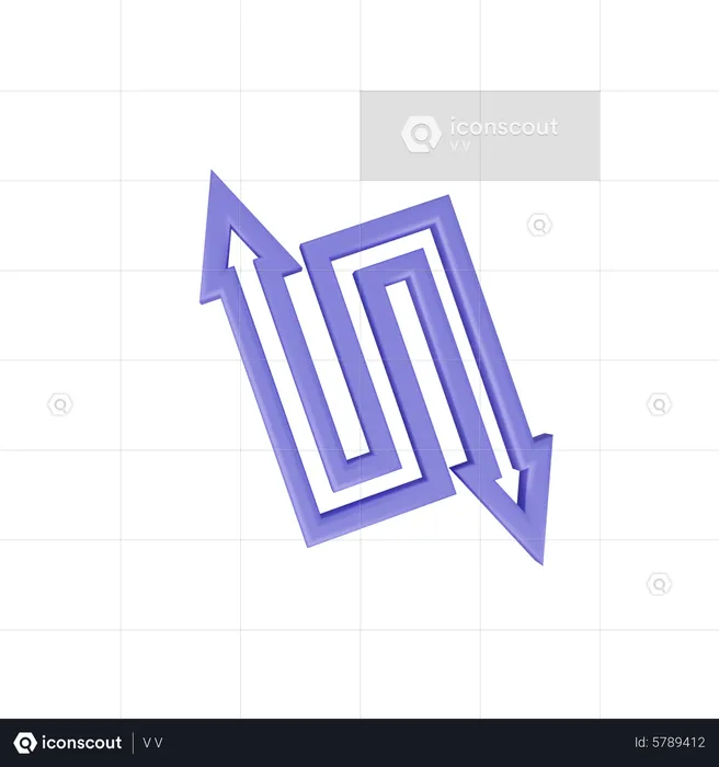 Two Way Arrow  3D Icon