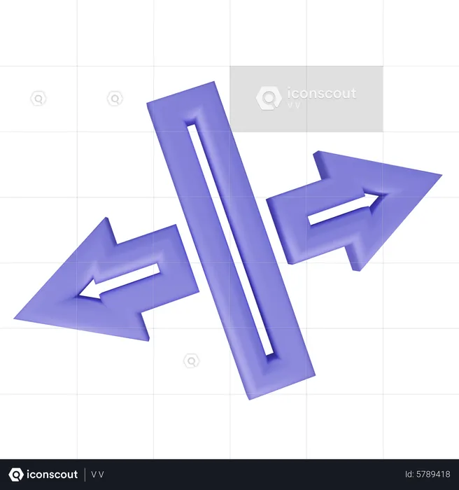 Two Way Arrows  3D Icon
