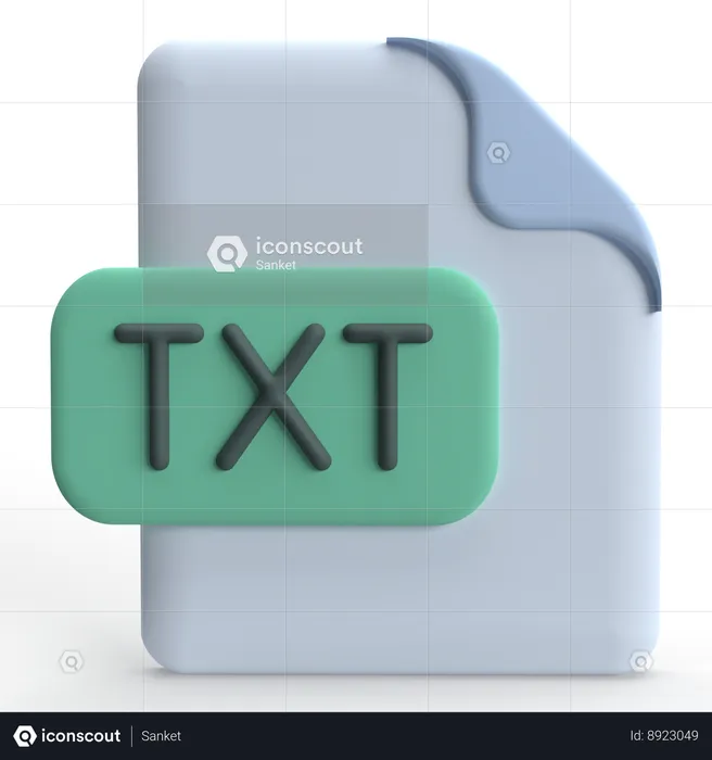 TXT  3D Icon
