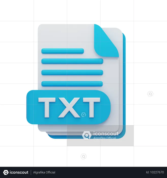 Txt-Datei  3D Icon