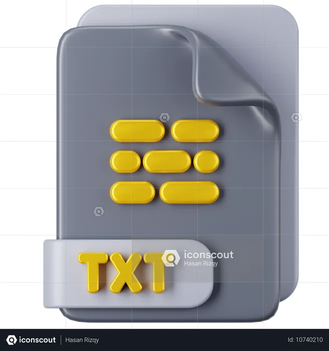 Txt-Datei  3D Icon