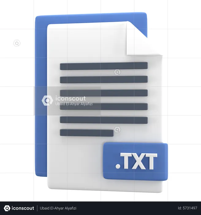 TXT File  3D Icon