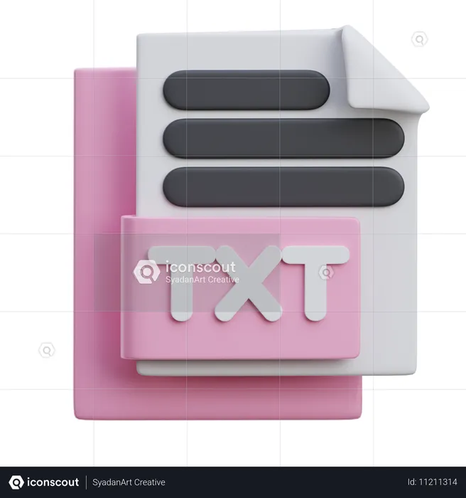 Txt File  3D Icon